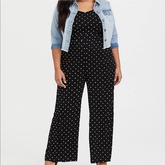 Torrid polka dot jumpsuit Clearance